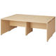 ARAN WORLD EIDOS エイドス フリーアドレスデスク 天板2連 幅2000×奥行1400×高さ700mm ライトオーク 1台（8梱包）（取寄品）