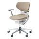 【組立設置込】コクヨ オフィスチェア イング クッション ラテラル アルミ肘 フローリング用 アルミ脚 ホワイト×ミディアムグレージュ 1脚（直送品）