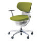 【組立設置込】コクヨ オフィスチェア イング クッション ラテラル アルミ肘 フローリング用 アルミ脚 ホワイト×ライトオリーブ 1脚（直送品）