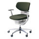 【組立設置込】コクヨ オフィスチェア イング クッション ラテラル アルミ肘 フローリング用 アルミ脚 ホワイト×ディープグリーン 1脚（直送品）