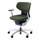 【組立設置込】コクヨ オフィスチェア イング クッション ラテラル アルミ肘 フローリング用 アルミ脚 ブラック×ディープグリーン 1脚（直送品）