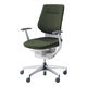 【組立設置込】コクヨ オフィスチェア イング クッション バーチカル アルミ肘 フローリング用 アルミ脚 ホワイト×ディープグリーン 1脚（直送品）