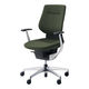 【組立設置込】コクヨ オフィスチェア イング クッション バーチカル アルミ肘 フローリング用 アルミ脚 ブラック×ディープグリーン 1脚（直送品）