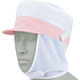 住商モンブラン MONTBLANC（モンブラン） メッシュ丸天帽子たれ付 兼用 白/ピンク フリー 9-769 1枚（直送品）