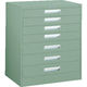 トラスコ中山 TRUSCO VR型キャビネット 767X500XH880 7段 グリーン色 VR-L7W 1台(1個) 502-0964（直送品）