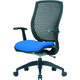 アイコ AICO 事務用回転イス(ハイバック肘付き) 座面ブルー 背面ブラック MA-1535(FG3)BU-BK 1脚 116-4845（直送品）