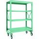 TRUSCO R3型ボルト式中量棚W1200XD600XH1700 4段 Φ150 ゴムキャスター付 R3-5464-G150 1台(1個)（直送品）