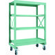 TRUSCO R3型ボルト式中量棚W1200XD600XH1700 4段 Φ150 ウレタンキャスター付 R3-5464-U150（直送品）