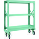 TRUSCO R3型ボルト式中量棚W1200XD500XH1400 3段 Φ150 ゴムキャスター付 R3-4453-G150 1台(1個)（直送品）