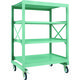 TRUSCO R3型ボルト式中量棚W1200XD900XH1700 4段 Φ150 ゴムキャスター付 R3-5494-G150 1台(1個)（直送品）