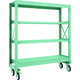 TRUSCO R3型ボルト式中量棚W1500XD500XH1700 4段 Φ150 ゴムキャスター付 R3-5554-G150 1台(1個)（直送品）