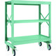 TRUSCO R3型ボルト式中量棚W1200XD600XH1400 3段 Φ150 ゴムキャスター付 R3-4463-G150 1台(1個)（直送品）