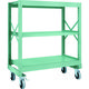 TRUSCO R3型ボルト式中量棚W1200XD600XH1400 3段 Φ150 ウレタンキャスター付 R3-4463-U150（直送品）