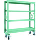 TRUSCO R3型ボルト式中量棚W1500XD500XH1700 4段 Φ150 ウレタンキャスター付 R3-5554-U150（直送品）
