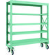 TRUSCO R3型ボルト式中量棚W1500XD500XH1700 5段 Φ150 ゴムキャスター付 R3-5555-G150 1台(1個)（直送品）