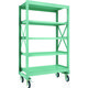 TRUSCO R3型ボルト式中量棚W1200XD600XH2000 5段 Φ150 ゴムキャスター付 R3-6465-G150 1台(1個)（直送品）