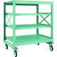 TRUSCO R3型ボルト式中量棚W1200XD900XH1400 4段 Φ150 ゴムキャスター付 R3-4494-G150 1台(1個)（直送品）
