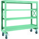 TRUSCO R3型ボルト式中量棚W1500XD500XH1400 4段 Φ150 ウレタンキャスター付 R3-4554-U150（直送品）