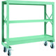 TRUSCO R3型ボルト式中量棚W1500XD500XH1400 3段 Φ150 ウレタンキャスター付 R3-4553-U150（直送品）