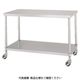 シンコー ステンレス(SUS430)作業台ベタ棚板キャスター付 φ75ウレタン車 1200×600×800 WBC-12060-U75 1台（直送品）