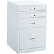 トラスコ中山 TRUSCO 作業台用サイドキャビネット 4段 ホワイト色 UDC-111-01W 1台 467-3531（直送品）
