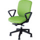 ナイキ NAIKI ワークチェアー ヴィアーレ VE型/背座:グリーン/布張り/肘付 VE511F-GR 1脚 453-2589（直送品）