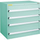 トラスコ中山 TRUSCO VE9S型中量キャビネット 880X550XH880 引出4段 VE9S-804 1台(1個) 479-1649（直送品）