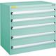 トラスコ中山 TRUSCO VE9S型中量キャビネット 880×550×H800 引出5段 VE9S-801 1台(1個) 479-1614（直送品）