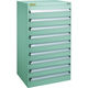 トラスコ中山 TRUSCO VE7S型中量キャビネット 700X550XH1200 引出9段 VE7S-1206 1台(1個)（直送品）