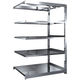 TRUSCO ステンレス製中量ボルトレス棚 SM3型 W1200×D921×H1800 5段 連結 SM3-6495B 1台(1個)（直送品）