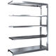 TRUSCO ステンレス製中量ボルトレス棚 SM3型 W1500×D471×H1800 5段 連結 SM3-6555B 1台(1個)（直送品）