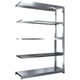 TRUSCO ステンレス製中量ボルトレス棚 SM3型 W1500×D471×H2100 5段 連結 SM3-7555B 1台(1個)（直送品）