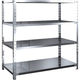 トラスコ中山 TRUSCO ステンレス棚 SUS430製軽量棚 1200XD600XH1200 天地4段 SU4-4464 1台(1個)（直送品）