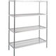 キャニオン ステンレスシェルフ 間口1220×奥行460×高1590 4段 SUS460-1590-124 1台(1個) 458-2454（直送品）