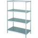 シンコー ステンレスラック(ベタ棚タイプ)4段 RB4型 SUS430 1488×438×1800 RB4-15045 1台(1個)（直送品）