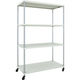 TRUSCO スチールラック フェニックスラック 1200X600 4段 U車輪付 W色 抗菌粉体塗装 PER-6464-U125-W（直送品）
