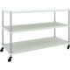 TRUSCO フェニックスラック 1500X600 3段 U車輪付 W色 抗菌粉体塗装 PER-3563-U125-W 1台(1個)（直送品）