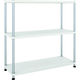 TRUSCO スチールラック フェニックスラック 1200X450 3段 W色 抗菌粉体塗装 PER-4443-W 1台(1個)（直送品）