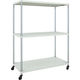TRUSCO フェニックスラック 1200X600 3段 U車輪付 W色 抗菌粉体塗装 PER-5463-U125-W 1台(1個)（直送品）