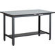 TRUSCO 中荷重作業台(500kg)AEW型 1200X750XH740 基本タイプ ダークグレー色 AEWP-1275 1台（直送品）
