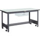 TRUSCO 中荷重作業台(500kg)CFW型 1800X900XH740 1段引出付 ダークグレー色 CFWR-1890F1 1台（直送品）