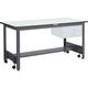 TRUSCO 中荷重作業台(500kg)CFW型 1800X900XH740 2段引出付 ダークグレー色 CFWR-1890F2 1台（直送品）