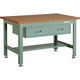 TRUSCO 中荷重作業台(1200kg)HW型 1200X750XH740 2列引出付 グリーン色 緑 HW-1200FL2 GN 1台（直送品）