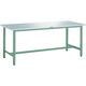 TRUSCO 軽荷重作業台(300kg)AE型 1500X600XH740 ステンレス張り グリーン色 AE-1560SUS 1台（直送品）