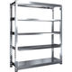 TRUSCO ステンレス製中量ボルトレス棚 SM3型 W1500×D471×H1800 5段 単体 SM3-6555 1台(1個)（直送品）
