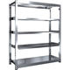 TRUSCO ステンレス製中量ボルトレス棚 SM3型 W1500×D571×H1800 5段 単体 SM3-6565 1台(1個)（直送品）