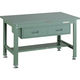 TRUSCO 中荷重作業台(1200kg)HW型 1200X750XH740 2列引出付 グリーン色 緑 SHW-1200FL2 GN 1台（直送品）