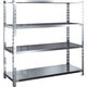 トラスコ中山 TRUSCO ステンレス棚 SUS304製軽量棚 1200XD450XH1200 天地4段 SU3-4444 1台(1個)（直送品）