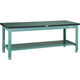 TRUSCO 中荷重作業台(2000kg)DW型 1800X750XH740 全面下棚付 グリーン色 RDW-1800LT 1台（直送品）