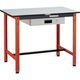 TRUSCO 軽荷重作業台(300kg)TFAEL型 900X600XH740 薄型1段引出付 オレンジ色 TFAEL-0960UDK1（直送品）